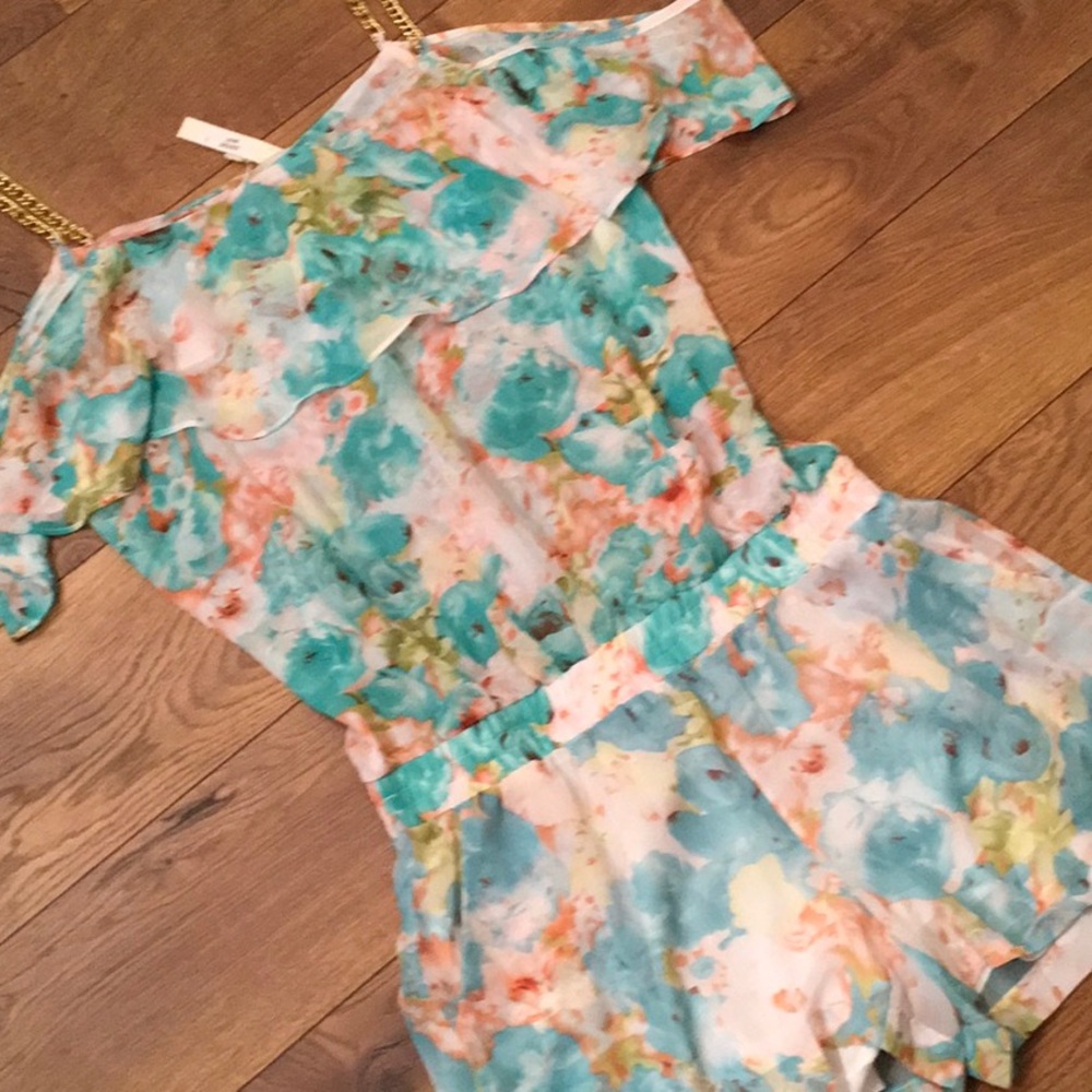 CHAIN SHOULDER ROMPER MINT - Picture 3 of 7